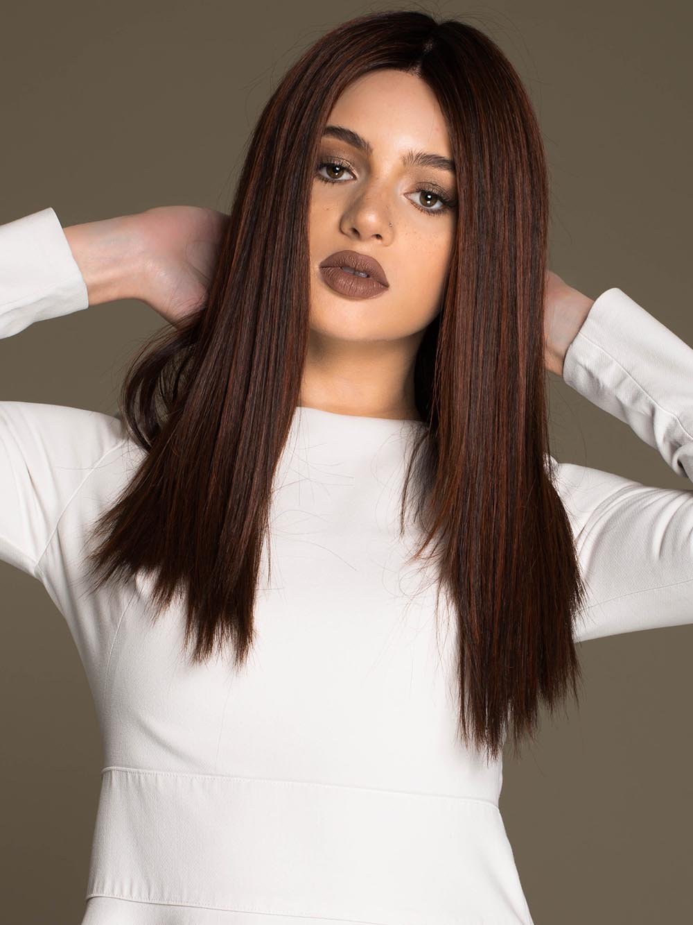 Veronica | Human Hair/ Synthetic Blend Wig (Mono Top) - Image 28