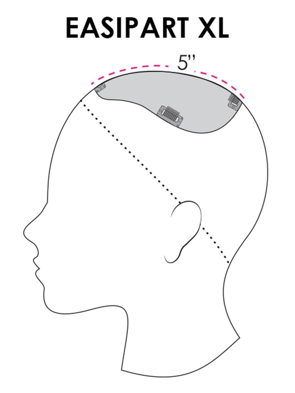 easiPart HD XL 8 | HF Synthetic Hair Topper - Image 5