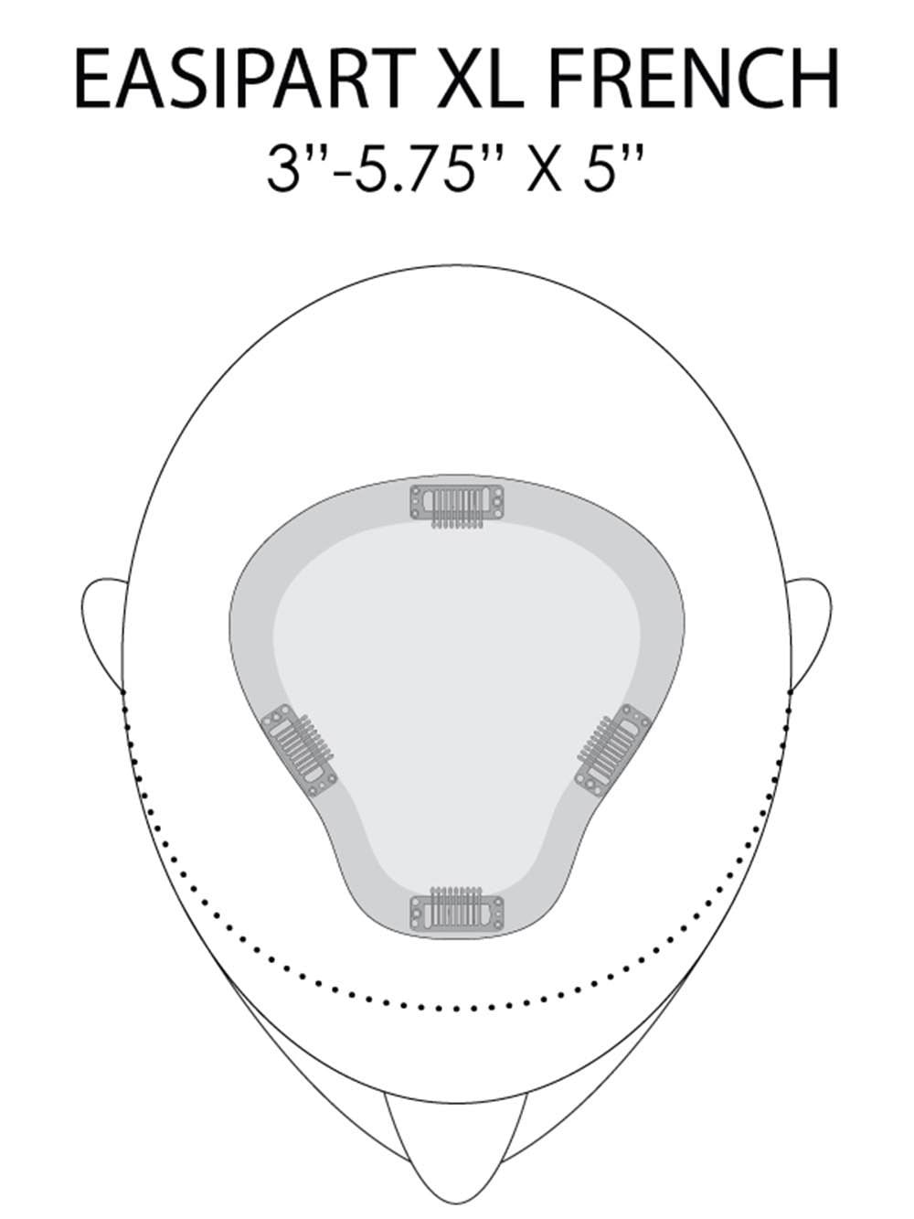 easiPart French XL 12 | Remy Human Hair Topper (HT) - Image 4