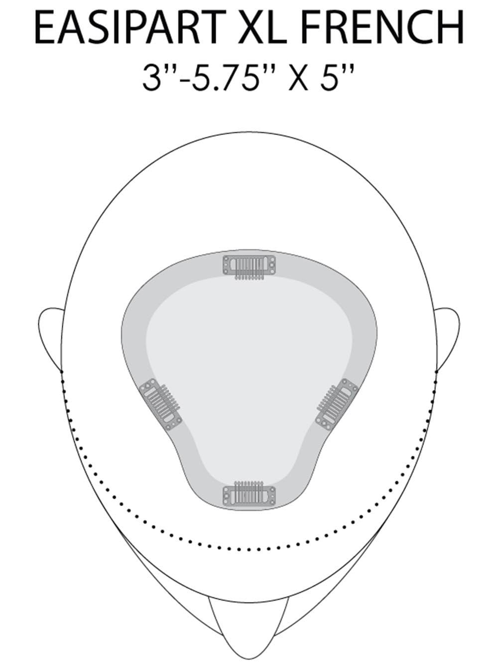 easiPart French XL 18 | Remy Human Hair Topper (HT) - Image 5