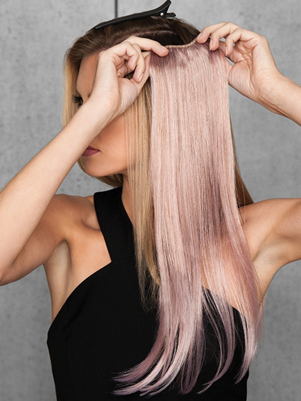 23 Straight HF Synthetic Hair Extensions Kit (6 Piece) | Clip In Color - Image 2