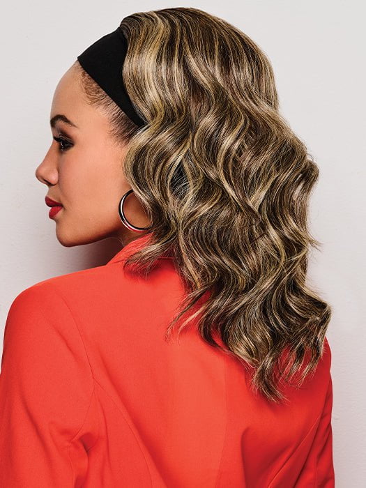 18 Wavy Waves Headband Wig | Synthetic Hairpiece - Image 4