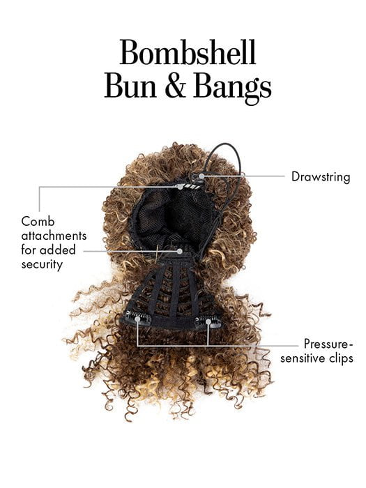 Bombshell Bun & Bangs | Synthetic Hairpiece - Image 5