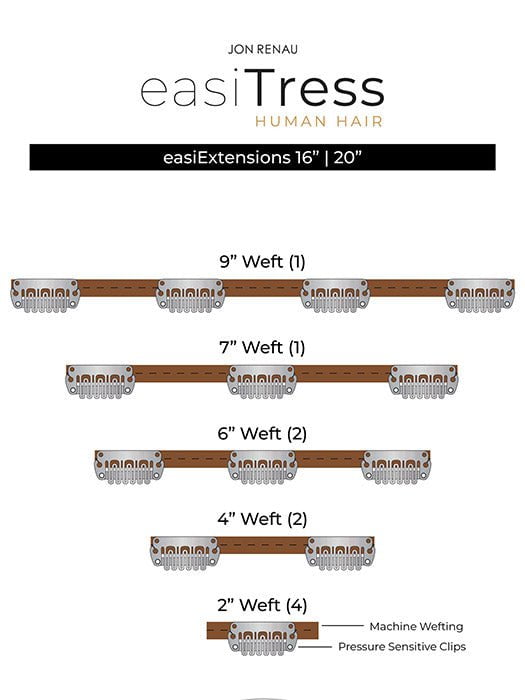 easiExtensions 20 | Human Hair Extension | Clip In - Image 5