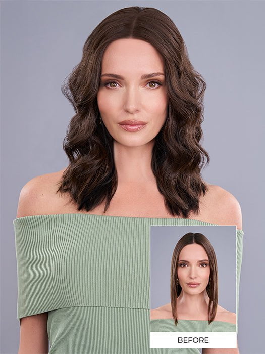 Top Trend Lace Wavy 14 | Synthetic Lace Front Hair Topper (Mono Top) - Image 2