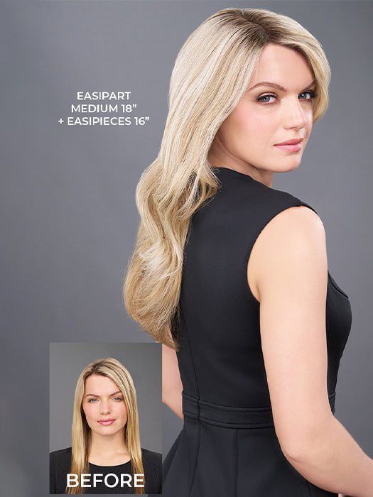 easiPart Medium 18 | Remy Human Hair Topper (Mono Top) - Image 4