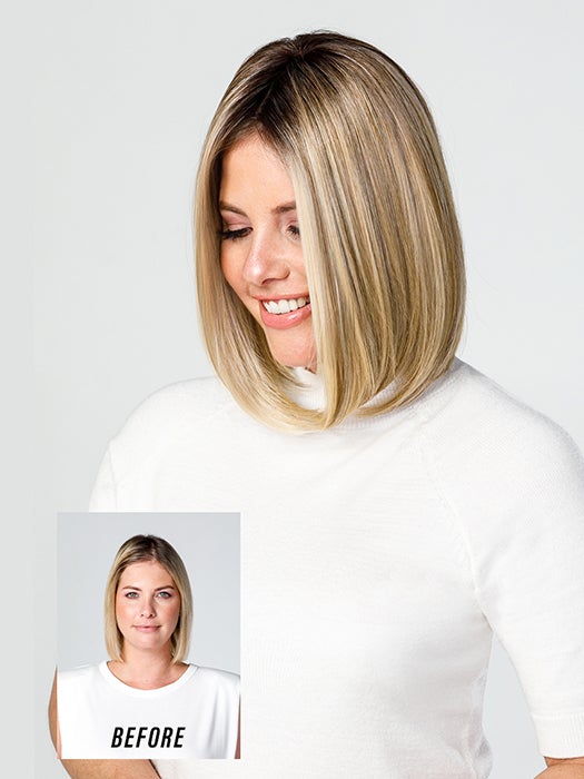 easiPart Medium HD 12 | Synthetic Hair Topper (Mono Top) - Image 5