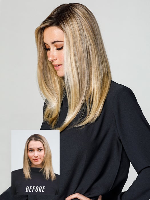 easiPart Medium HD 18 | Synthetic Hair Topper (Mono Top) - Image 2