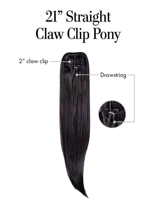 21 Straight Claw Clip Pony | Synthetic Hair Ponytails (Clip In) - Image 5