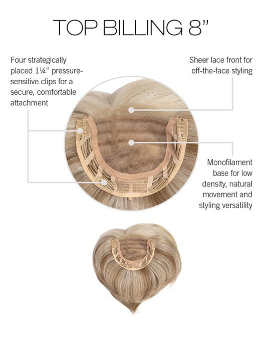 Top Billing 8 | Synthetic Lace Front Hair Topper (Mono Top)a - Image 11