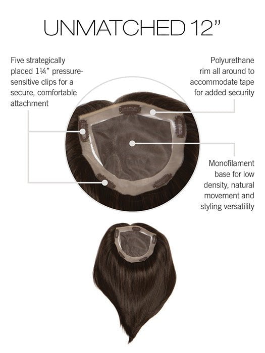 Unmatched 12 | Synthetic Hair Hair Topper (Hand Tied) - Image 9